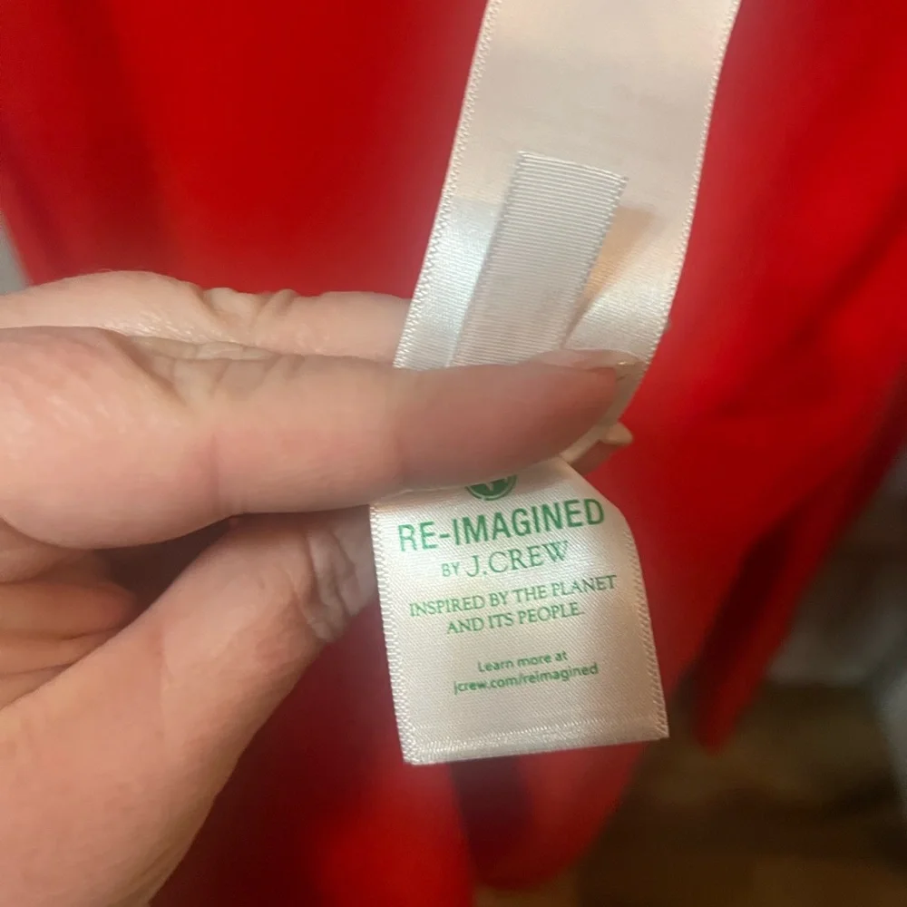 J. Crew Red Crew Neck Sweater